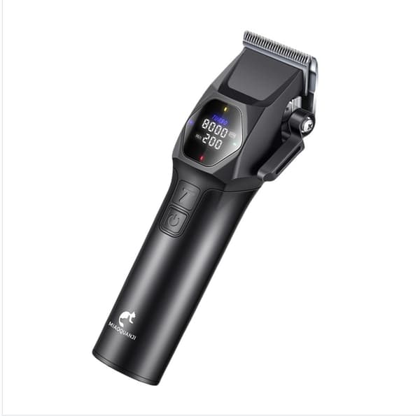Professional Dog Trimmer with 4 Speeds and Smart Display - Rechargeable and Quiet