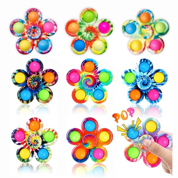 (Blå) Fidget spinner flerfarget