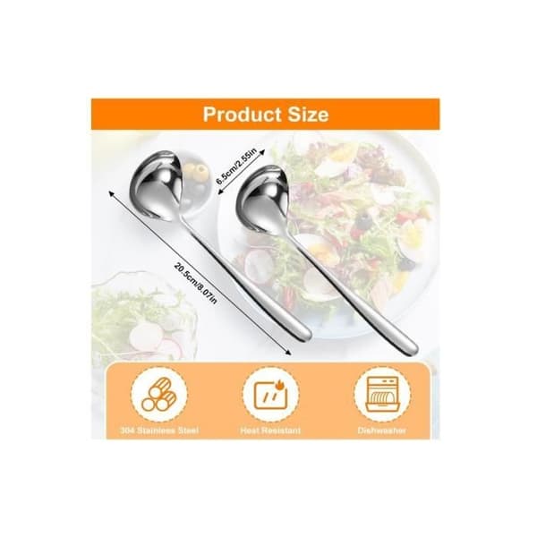 Suppeøse - Rustfrit stål - 20,5 cm - 304 rustfrit stål - Ergonomisk - Varmebestandig