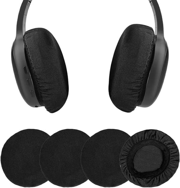 Stretchy Lycra Headphone Covers - Washable Earpad Protectors, 4-pack, Compatible with Sony, Bose, Sennheiser Large