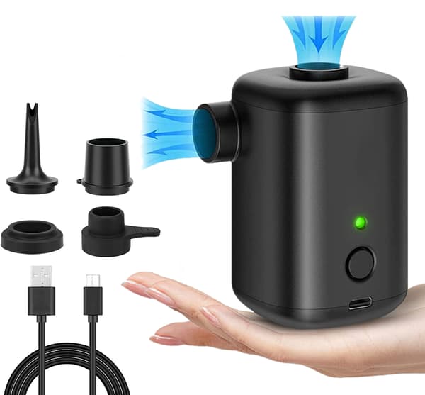 Portable & Rechargeable Air Pump Black