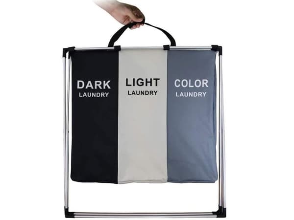 Laundry Basket with 3 Compartments - Basket for Laundry - 135L