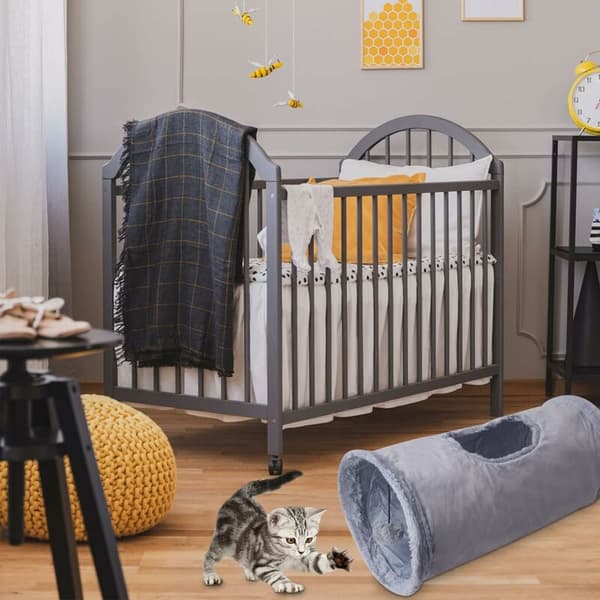 Pet Paradise: Foldable Cat Tunnel with Extra Entertainment for Exciting Cats, Durable Foldable Suede Cat Play Tunnel