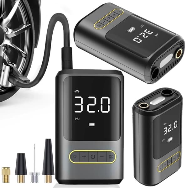 Electric bike pump compressor 10 bar LCD