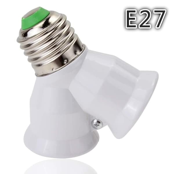 E27 LED-pohjainen lamppu, lampunpidike, E27-2-E27-jakaja