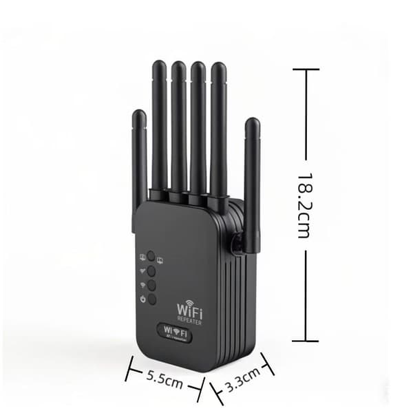 5G + 2.4G 1200Mbps Trådløs WiFi Repeater Dobbelt Antenne Signalforstærker Lang Rækkevidde Extender.