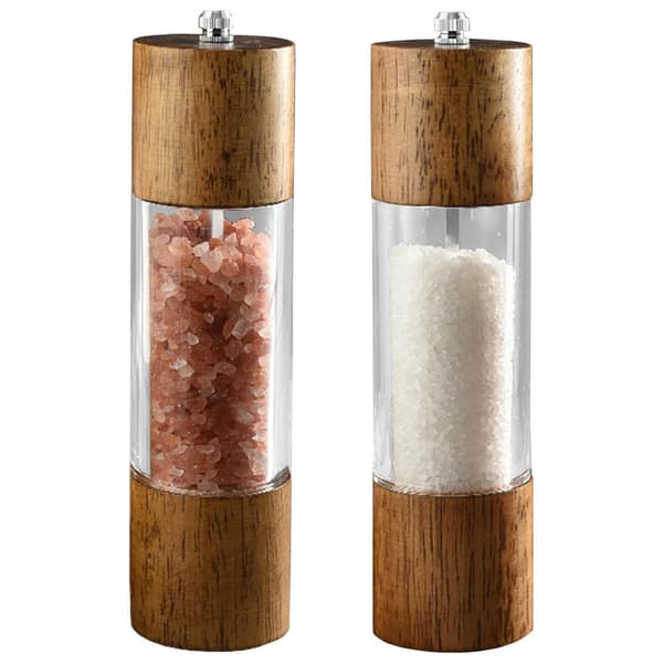 Træ salt- og peberkværn - 2-pak