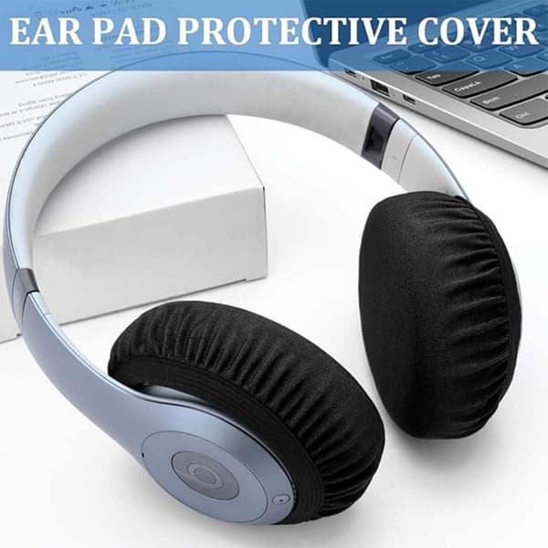 Stretchy Lycra Headphone Covers - Washable Earpad Protectors, 4-pack, Compatible with Sony, Bose, Sennheiser Large