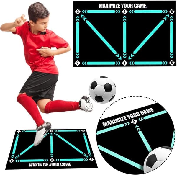 Fodboldtræningsmåtte - Dribling og Teknik 60×90 cm