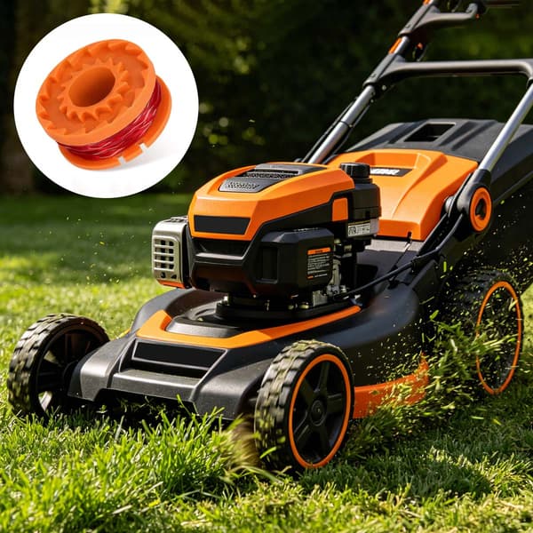 6-pakks erstatningsspoler med trimmertråd for Worx WA0010 gresstrimmer Oransje