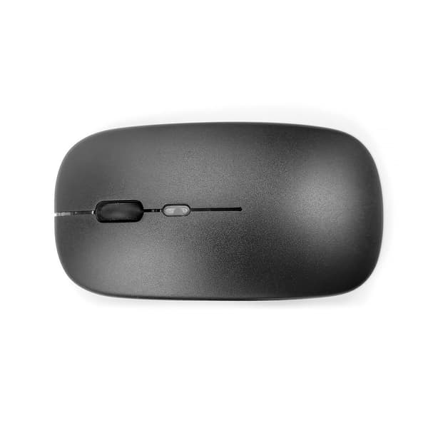 Trådløs mus - 2,4G + Bluetooth, dobbel modus, belyst svart