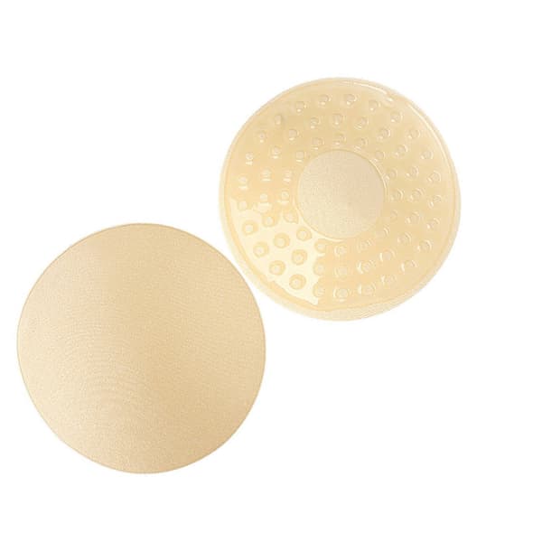 Usynlige selvklæbende BH-brystvortebeskyttere til stropløse kjoler Beige