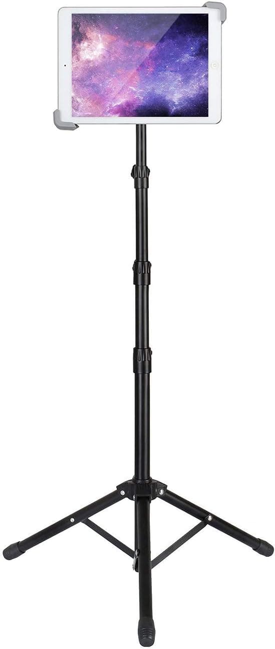 Compatible with iPad Stand, Height Adjustable iPad Holder Stand & Floor iPad Stand with 360° Rotating iPad Stand Mount