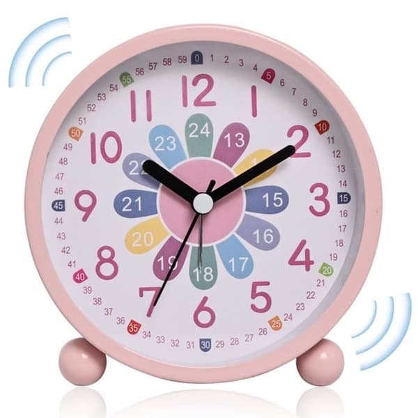 (Rosa) Digitalt vækkeur - Uspecificeret - Rosa model - Lydløs - Natlys - Snooze