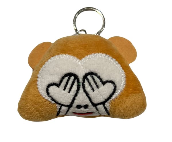 Keychain Plush \"See not\" MultiColo Ser inte MultiColor