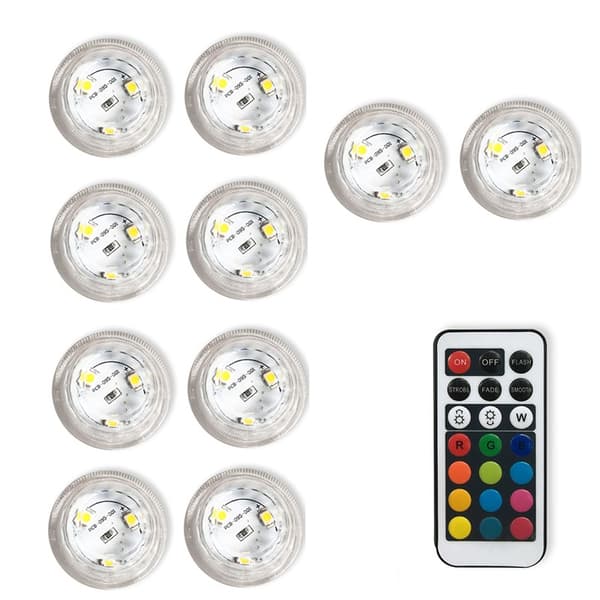 Waterproof LED Diamond Lights with Remote Control - 10 Color-Changing Lamps, Compatible with Various Environments