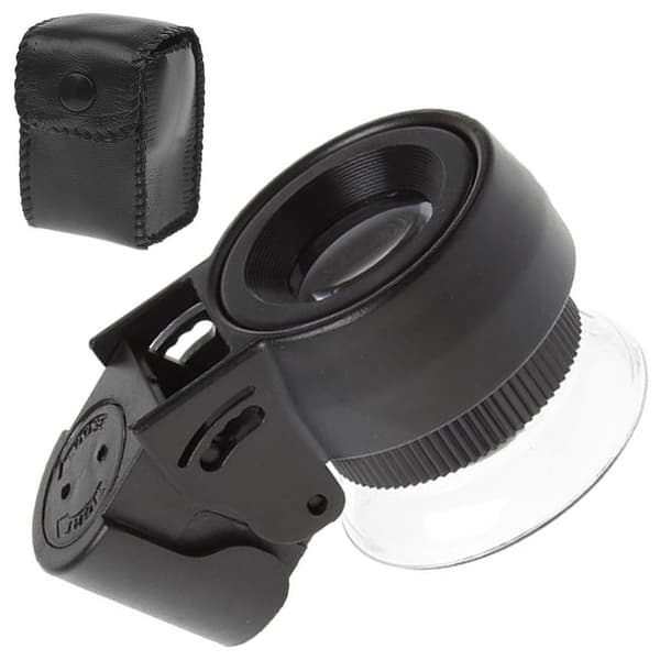 Juvelerlup 2 LED UV 45x glas