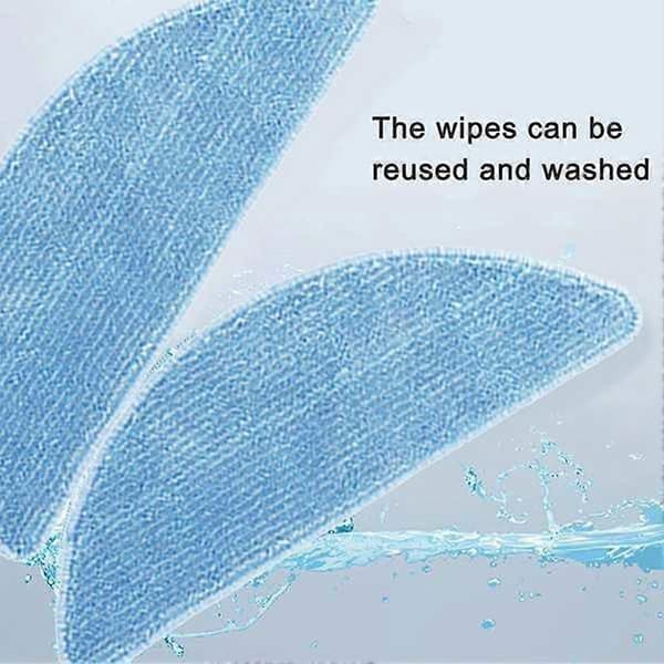 Reservedele til V9/V9 Pro/G9/G9 Pro/A12 Pro: Sidebørste og vaskbar mikrofiber moppeklud
