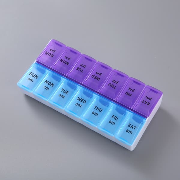 2-pack Pill Box, Seven Days AM and PM Daily Pill Organizer