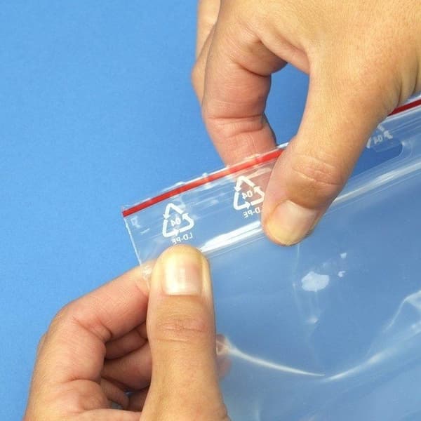 100-pack - 7x10cm Ziplock/Blixtlåspåsar Skrivfält / Zip Lock