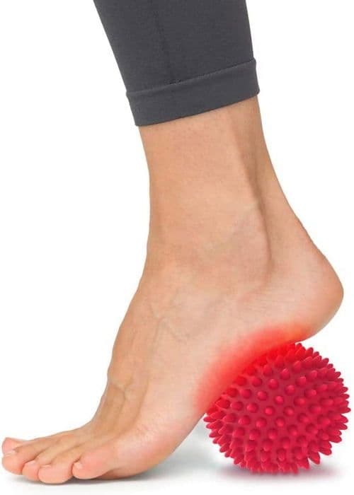 Set med 2 spikiga fotmassagebollar, hårda bollar för triggerpunktsbehandling, zonterapi