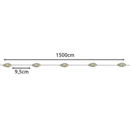 Aurinkokennovaloköynnös - LED-valosarja 15m