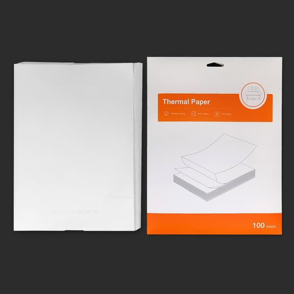 A4 Quick-Drying Thermal Paper - 210mm x 297mm - 100 Sheets Folded US Letter Size, Compatible with Various Thermal Printers