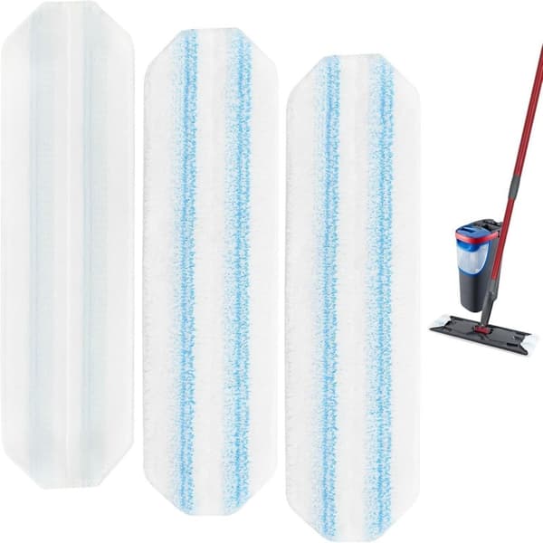 Mikrofibermoppdynor - 3-pack, kompatibla med Vileda H2Pro & O-Cedar H2Pro, för effektiv rengöring