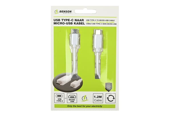 USB-C til mikro-USB-kabel 1,2 m