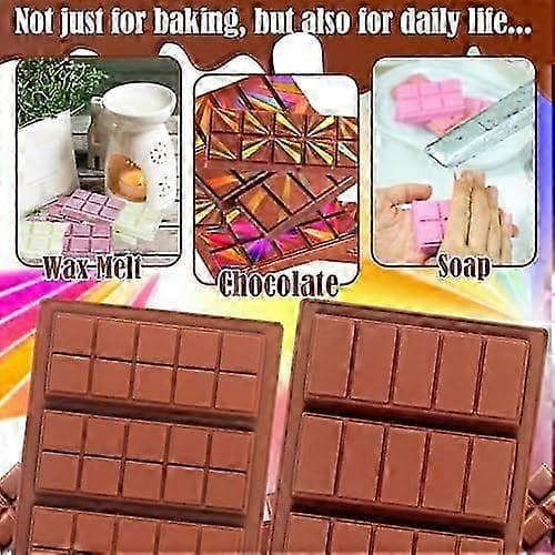 Holografisk chokoladeform silikone chokoladebar form 2-pak chokolade silikoneform