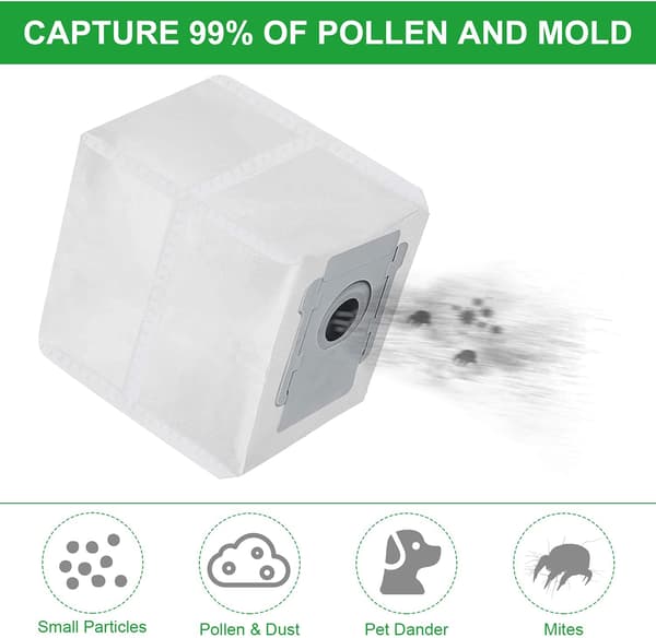 6-pak støvsugerposer iRobot Roomba i7 i7+ i7+ E5 E6 S9 S9+