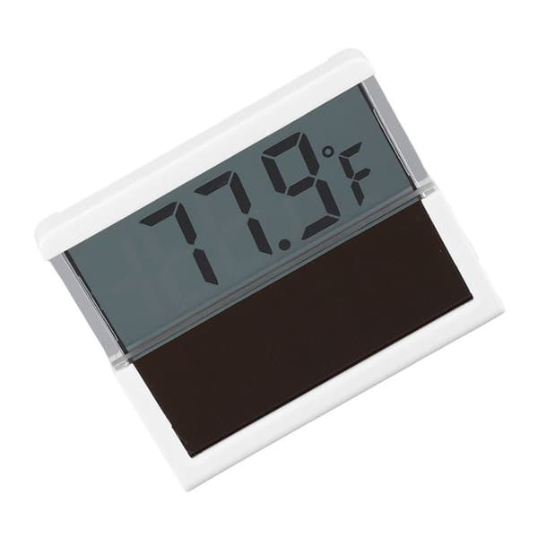 Solcelle akvarietermometer, digitalt gennemsigtigt LCD-display, højpræcisions solcelle akvarietermometer