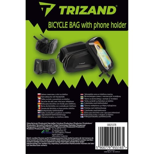 Mobile Phone Holder with Bag for Bicycle - Frame Mounted