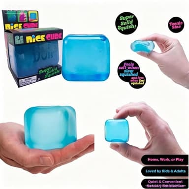 Needoh Nice Cube Stressipallo & Fidget-lelu Sininen