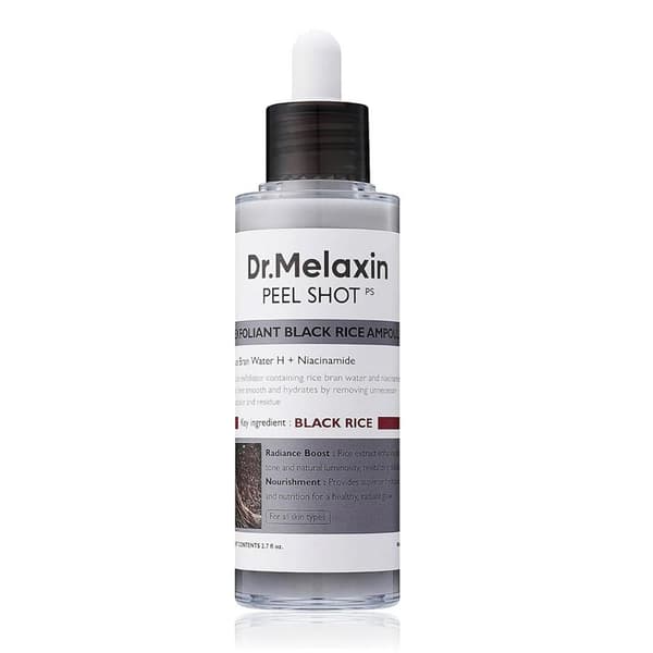 Dr.Melaxin PEEL SHOT GLOW EXFOLIANT RIS AMPOLL (VITT RIS/SVART RIS)
