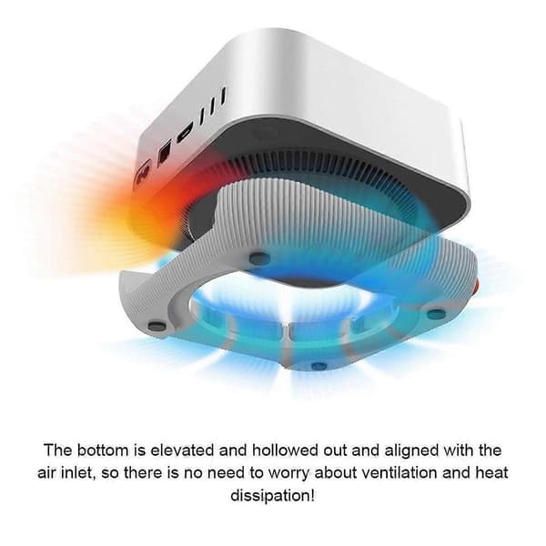 3D-utskrift Datorbas Strömknapp Främre Värmeavledningsfäste Värdtillbehör för Macmini