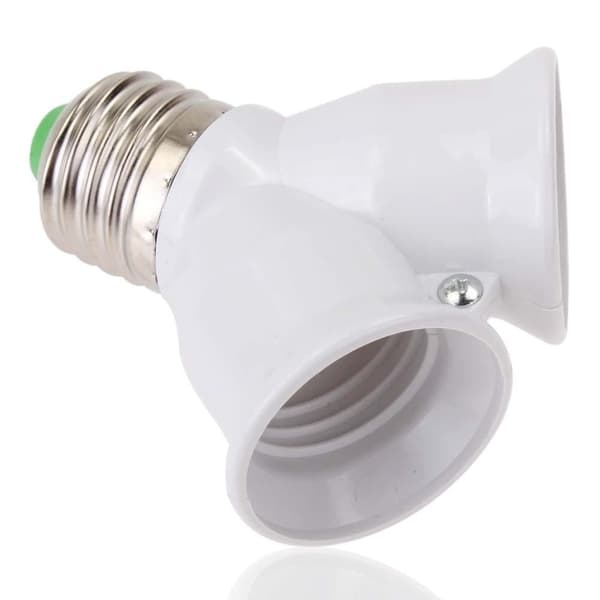 E27 LED-baseret lampe, lampeholder, E27 til 2-E27 splitter