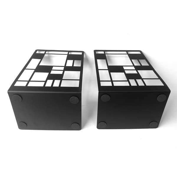 Non-slip Metal Bookends 2-pack Square