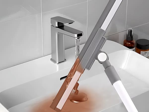 Floor squeegee with brush