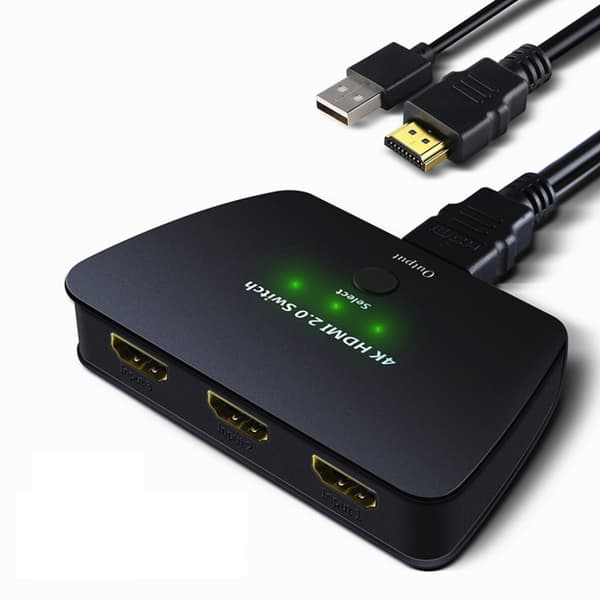 HDMI-switch 3x1 med HDR 3D 4K