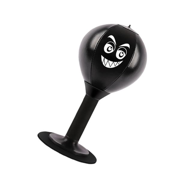 Table Mounted Boxing Ball for Stress Reduction with Suction Cup & Pump Black