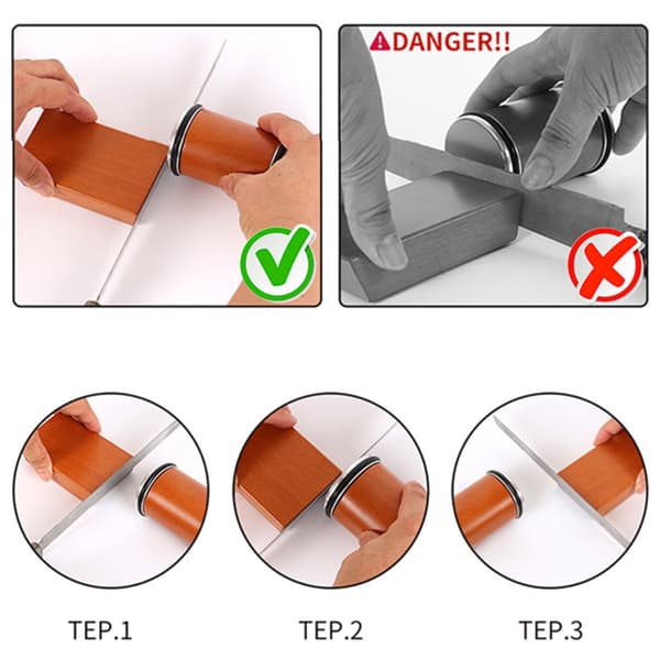 Rolling Knife Sharpener Set with Beech Wood Handle, Tungsten Steel Roller, 46 um Diamond Grit, Magnetic Angle Support and Ceramic or Stainless Honing Plate