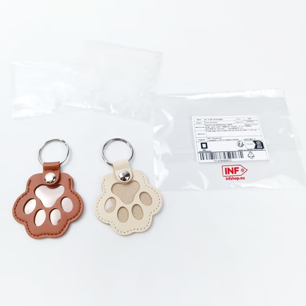 Pet Memorial Keychain with Paw Print Storage, 2-pack