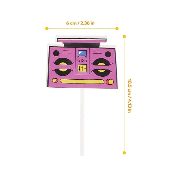Disco Cupcake Topper 42 pcs for Theme Party Dessert Decoration