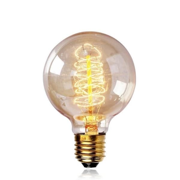 G80 40W E27 Lyspære - Edison - Gul - Energiklasse A+
