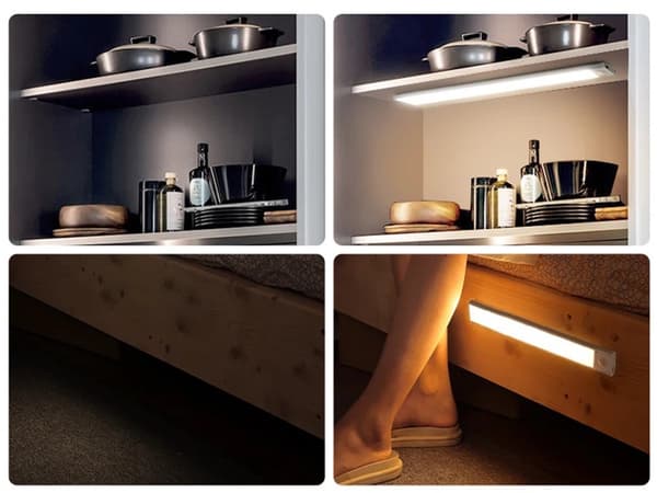 USB-lampe 30 cm - Sensorstyret belysning med klemmebeslag