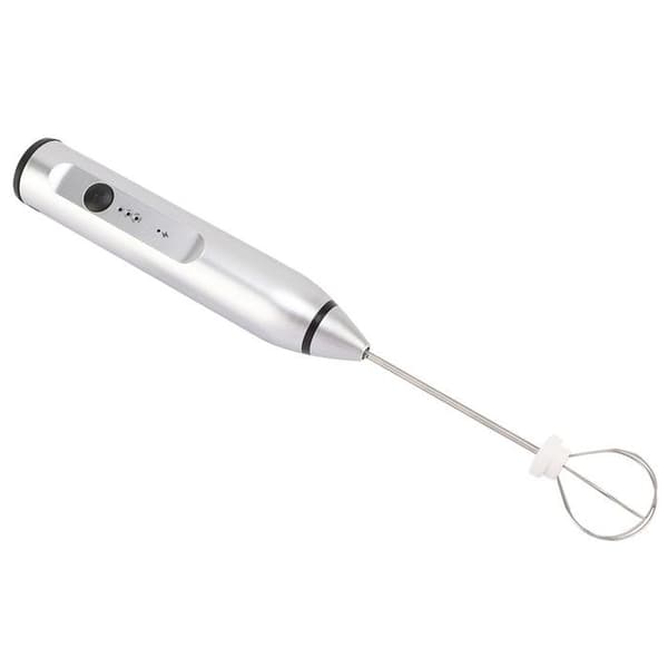 (Sølv) Mælkeskummer - Sølv - 2-i-1-mixer - ABS - Bærbar - USB-opladning
