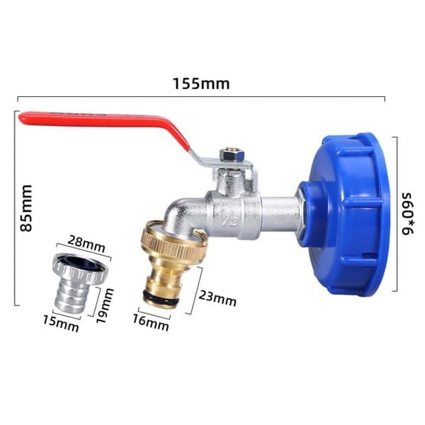 Universal IBC-hane med adapter