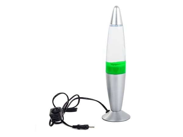 Lavalamp / LED-lampe - 34 cm - Grønn