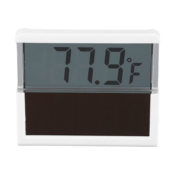 Solcelle akvarietermometer, digitalt gennemsigtigt LCD-display, højpræcisions solcelle akvarietermometer